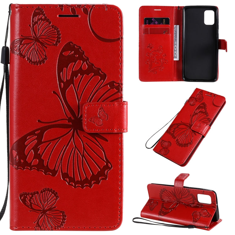3D Butterflies Embossing Pattern Horizontal Flip Leather Case with Holder & Card Slot & Wallet