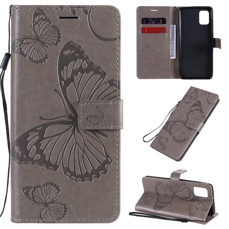 3D Butterflies Embossing Pattern Horizontal Flip Leather Case with Holder & Card Slot & Wallet