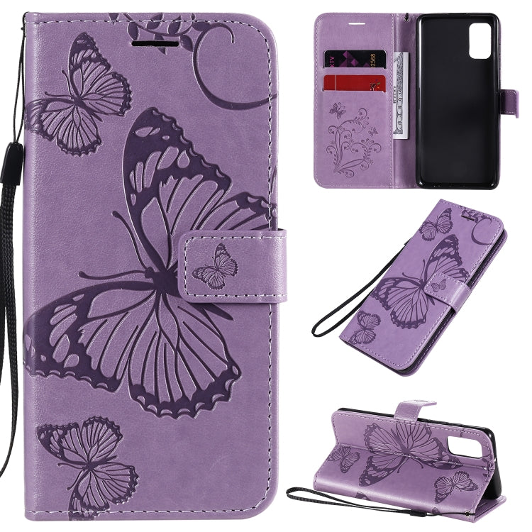 3D Butterflies Embossing Pattern Horizontal Flip Leather Case with Holder & Card Slot & Wallet