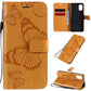 3D Butterflies Embossing Pattern Horizontal Flip Leather Case with Holder & Card Slot & Wallet