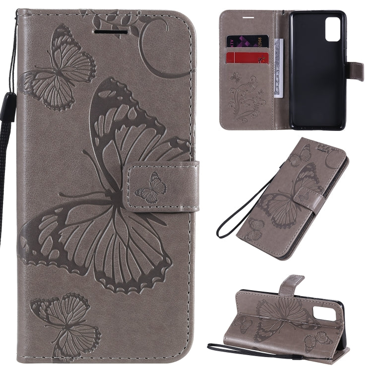 3D Butterflies Embossing Pattern Horizontal Flip Leather Case with Holder & Card Slot & Wallet
