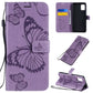 3D Butterflies Embossing Pattern Horizontal Flip Leather Case with Holder & Card Slot & Wallet