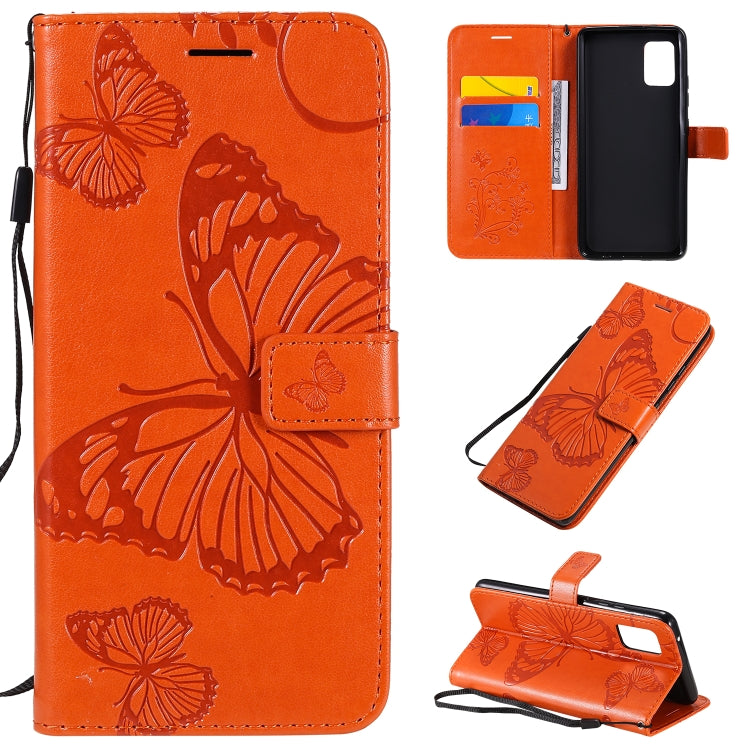 3D Butterflies Embossing Pattern Horizontal Flip Leather Case with Holder & Card Slot & Wallet