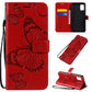 3D Butterflies Embossing Pattern Horizontal Flip Leather Case with Holder & Card Slot & Wallet