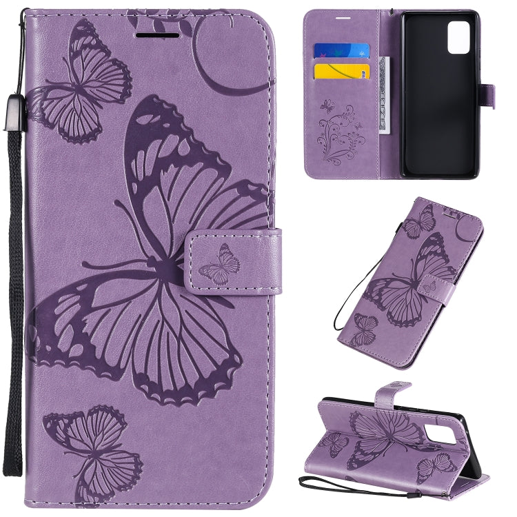 3D Butterflies Embossing Pattern Horizontal Flip Leather Case with Holder & Card Slot & Wallet