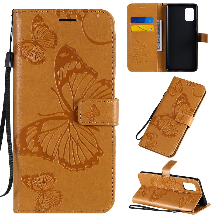 3D Butterflies Embossing Pattern Horizontal Flip Leather Case with Holder & Card Slot & Wallet