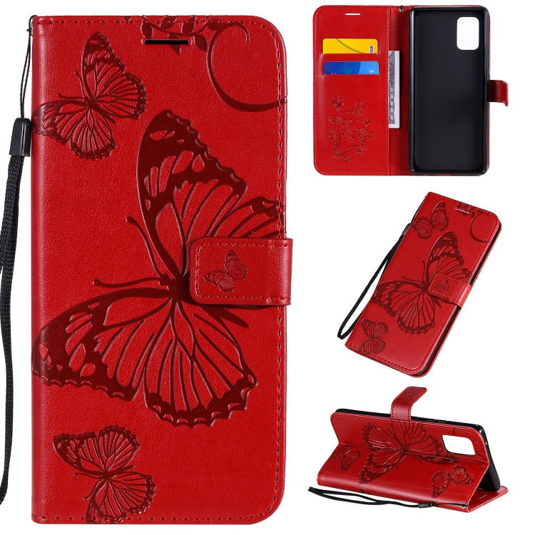 3D Butterflies Embossing Pattern Horizontal Flip Leather Case with Holder & Card Slot & Wallet