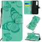 3D Butterflies Embossing Pattern Horizontal Flip Leather Case with Holder & Card Slot & Wallet
