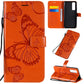 3D Butterflies Embossing Pattern Horizontal Flip Leather Case with Holder & Card Slot & Wallet