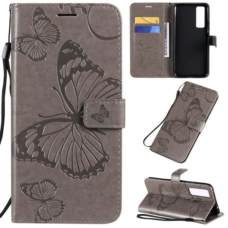 3D Butterflies Embossing Pattern Horizontal Flip Leather Case with Holder & Card Slot & Wallet