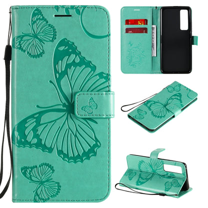 3D Butterflies Embossing Pattern Horizontal Flip Leather Case with Holder & Card Slot & Wallet