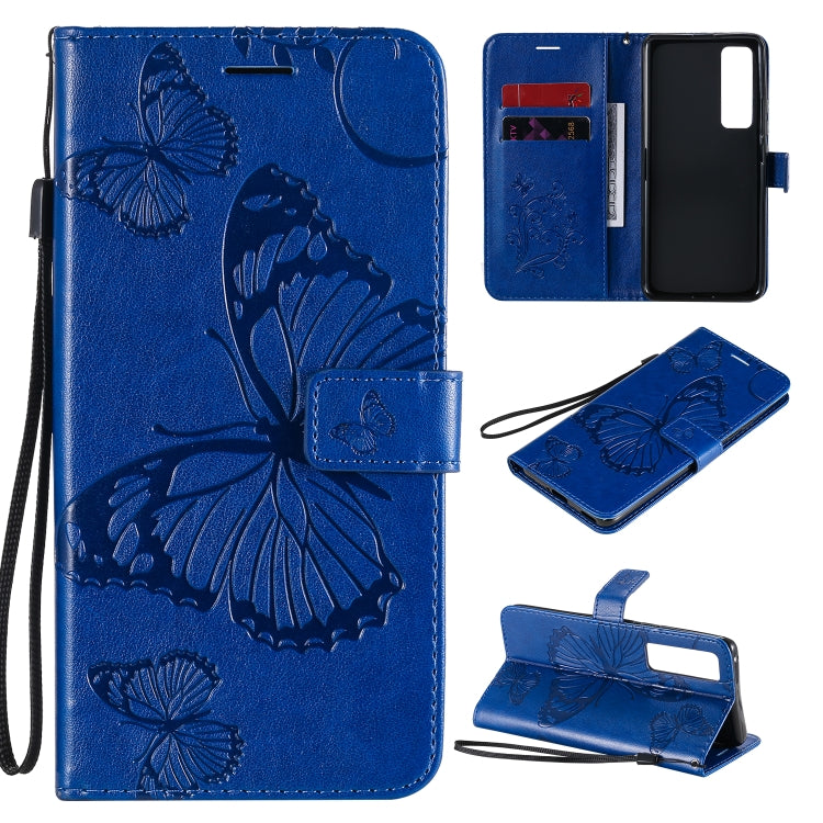 3D Butterflies Embossing Pattern Horizontal Flip Leather Case with Holder & Card Slot & Wallet