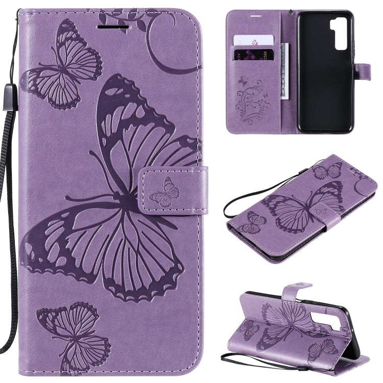 3D Butterflies Embossing Pattern Horizontal Flip Leather Case with Holder & Card Slot & Wallet