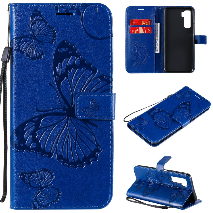 3D Butterflies Embossing Pattern Horizontal Flip Leather Case with Holder & Card Slot & Wallet