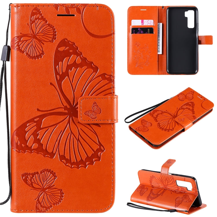 3D Butterflies Embossing Pattern Horizontal Flip Leather Case with Holder & Card Slot & Wallet
