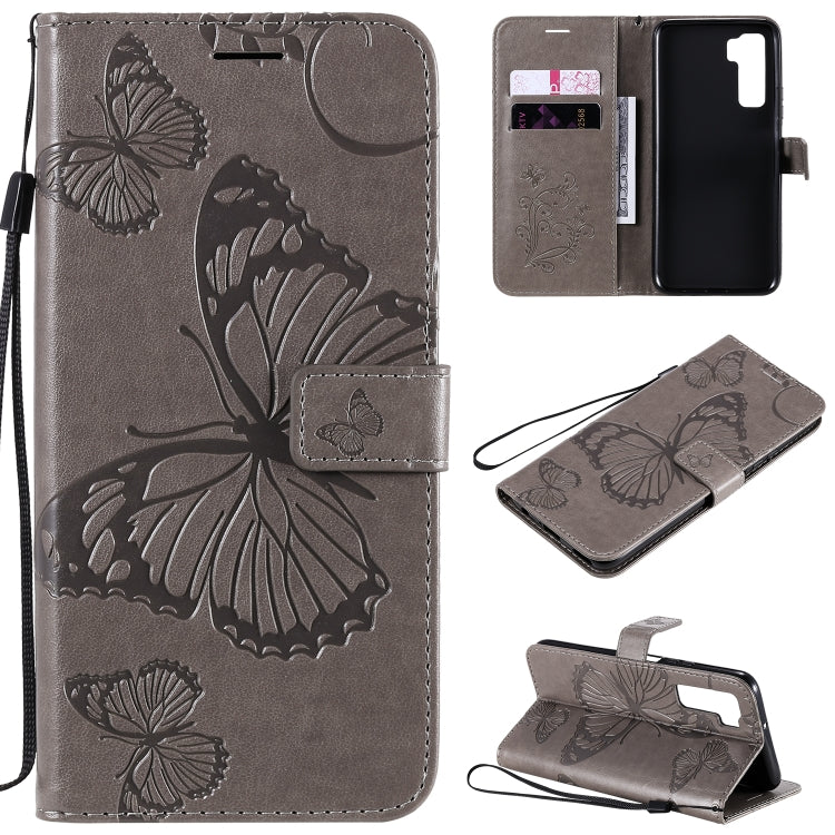 3D Butterflies Embossing Pattern Horizontal Flip Leather Case with Holder & Card Slot & Wallet