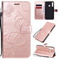 3D Butterflies Embossing Pattern Horizontal Flip Leather Case with Holder & Card Slot & Wallet