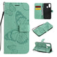 3D Butterflies Embossing Pattern Horizontal Flip Leather Case with Holder & Card Slot & Wallet