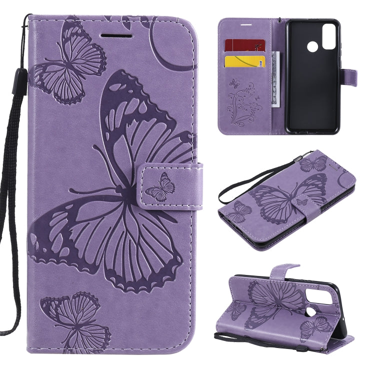 3D Butterflies Embossing Pattern Horizontal Flip Leather Case with Holder & Card Slot & Wallet