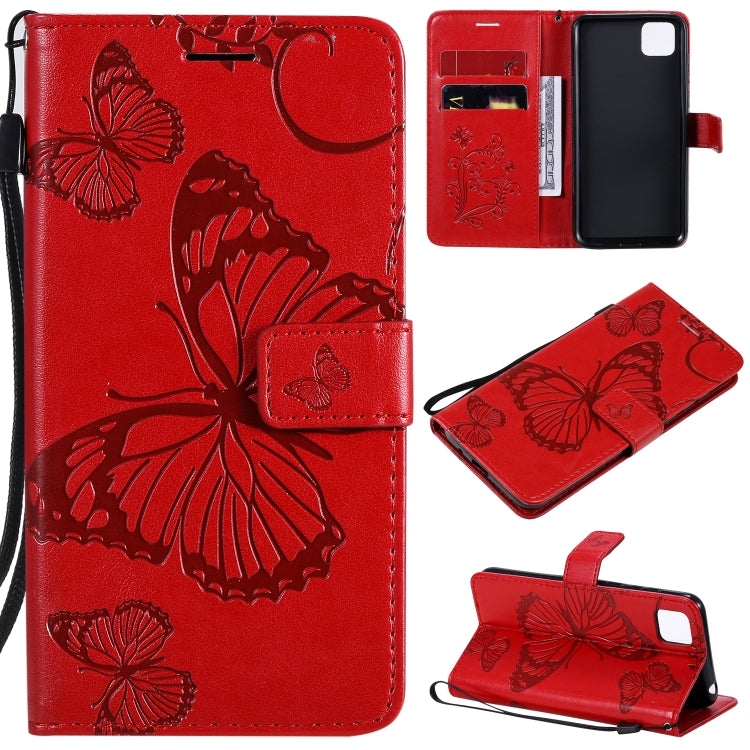 3D Butterflies Embossing Pattern Horizontal Flip Leather Case with Holder & Card Slot & Wallet