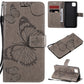 3D Butterflies Embossing Pattern Horizontal Flip Leather Case with Holder & Card Slot & Wallet