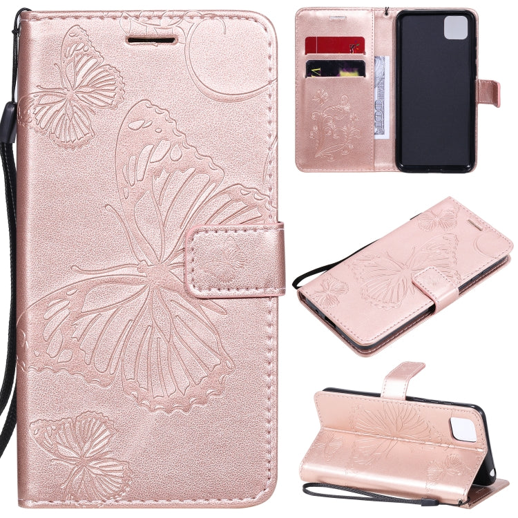 3D Butterflies Embossing Pattern Horizontal Flip Leather Case with Holder & Card Slot & Wallet