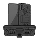 Tire Texture Shockproof TPU+PC Protective Case with Holder, For Samsung Galaxy A11（US Version）