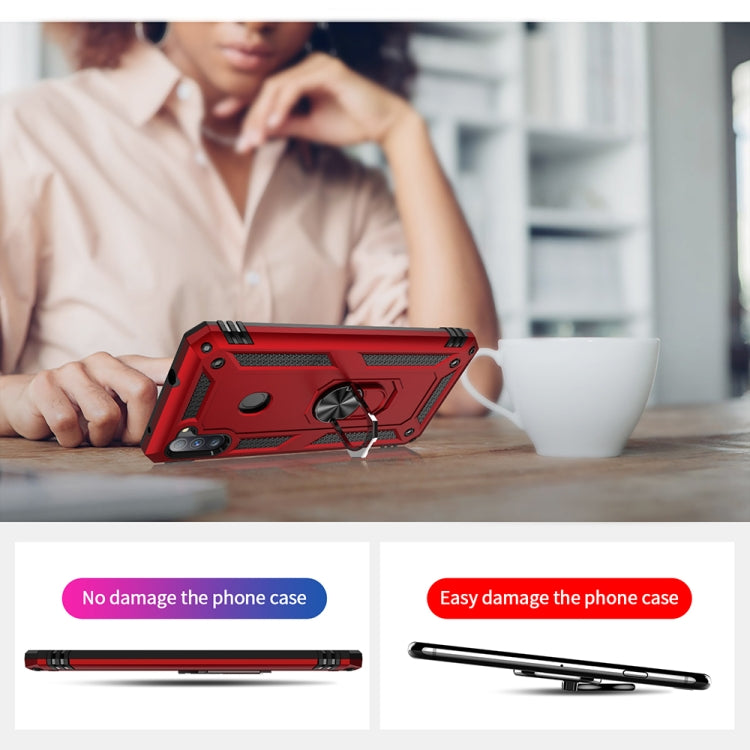 Shockproof TPU + PC Protective Case with 360 Degree Rotating Holder, For Galaxy A11 US