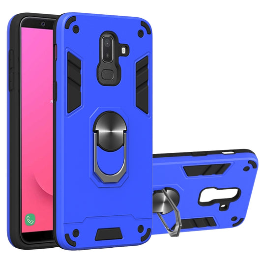 2 in 1 Armour Series PC + TPU Protective Case with Ring Holder, For Samsung Galaxy J8 (2018)