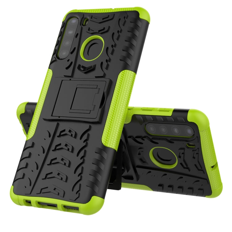 Tire Texture Shockproof TPU+PC Protective Case with Holder, For LG Velvet, For Motorola Moto G8 / Moto G Fast, For Samsung Galaxy A21 (US Version), For LG K31, For Xiaomi Redmi Note 9, For Huawei P40 Lite 5G, For Samsung Galaxy A21s��������������������...