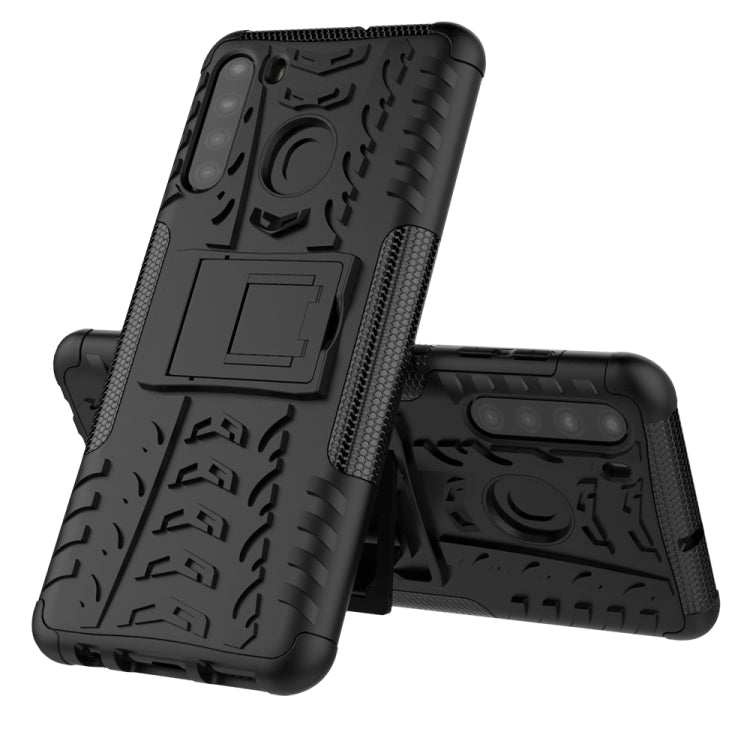 Tire Texture Shockproof TPU+PC Protective Case with Holder, For LG Velvet, For Motorola Moto G8 / Moto G Fast, For Samsung Galaxy A21 (US Version), For LG K31, For Xiaomi Redmi Note 9, For Huawei P40 Lite 5G, For Samsung Galaxy A21s��������������������...