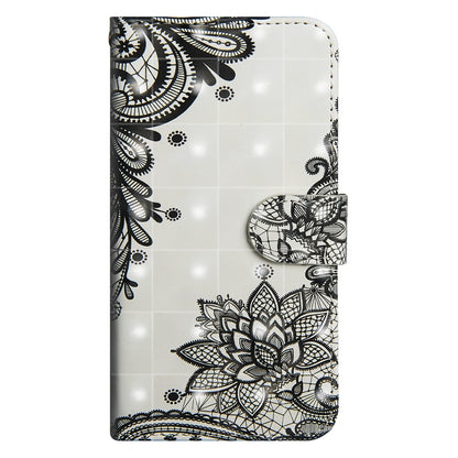 3D Painting Pattern Horizontal Flip TPU + PU Leather Case with Holder & Card Slots & Wallet