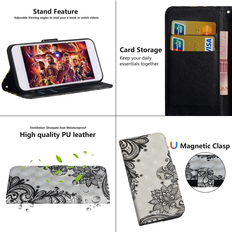 3D Painting Pattern Horizontal Flip TPU + PU Leather Case with Holder & Card Slots & Wallet