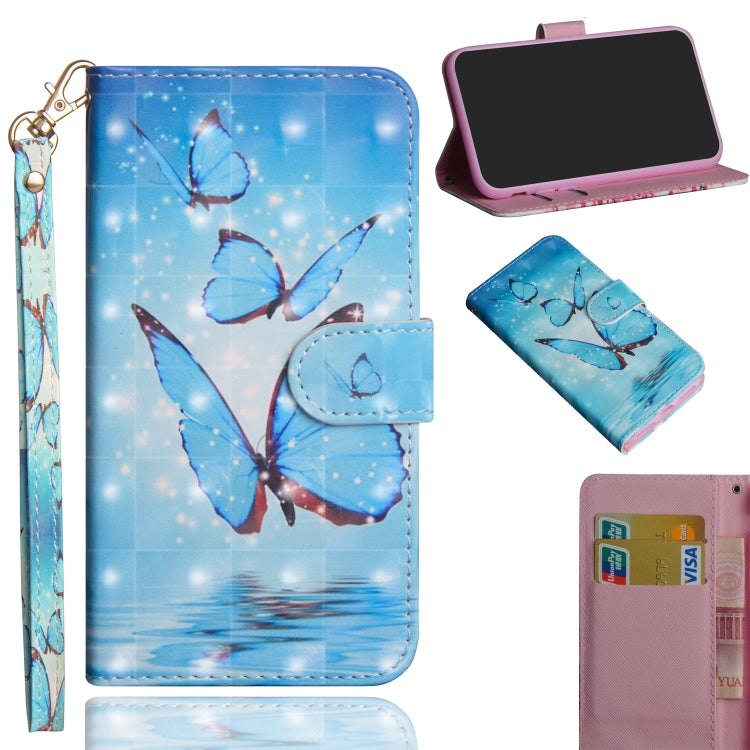 3D Painting Pattern Horizontal Flip TPU + PU Leather Case with Holder & Card Slots & Wallet