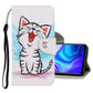3D Colored Drawing Horizontal Flip PU Leather Case with Holder & Card Slots & Wallet