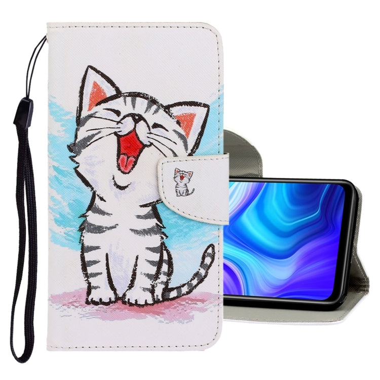 3D Colored Drawing Horizontal Flip PU Leather Case with Holder & Card Slots & Wallet