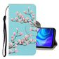 3D Colored Drawing Horizontal Flip PU Leather Case with Holder & Card Slots & Wallet