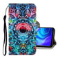 3D Colored Drawing Horizontal Flip PU Leather Case with Holder & Card Slots & Wallet