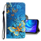3D Colored Drawing Horizontal Flip PU Leather Case with Holder & Card Slots & Wallet