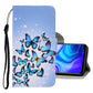 3D Colored Drawing Horizontal Flip PU Leather Case with Holder & Card Slots & Wallet