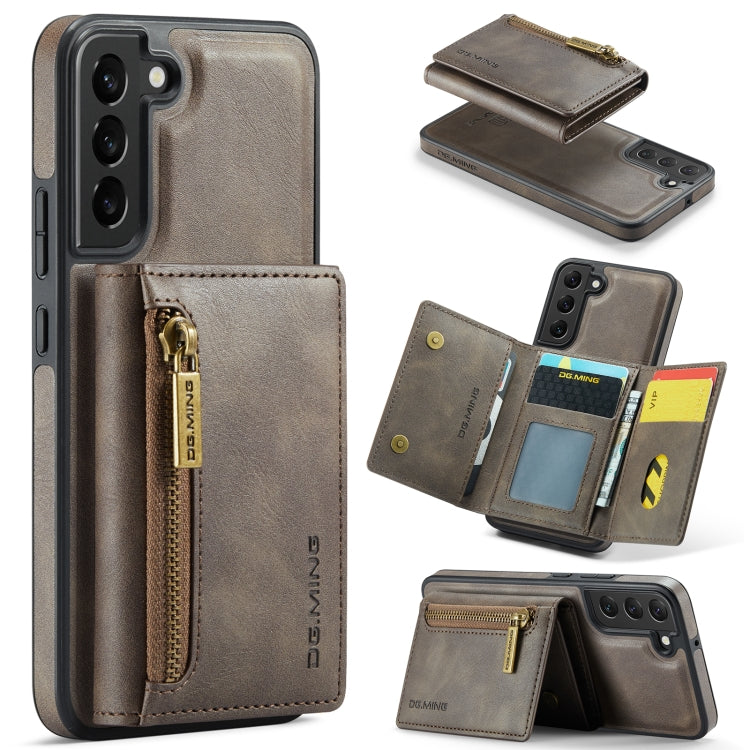 DG.MING M5 Series Zip RFID Multi Card Detachable Leather Phone Case