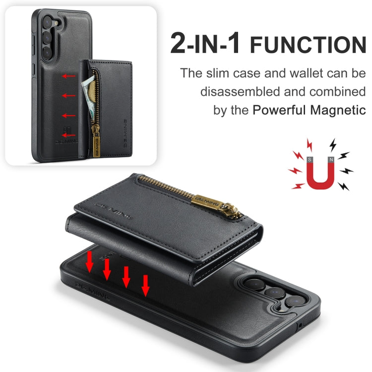 DG.MING M5 Series Zip RFID Multi Card Detachable Leather Phone Case