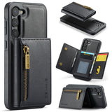 DG.MING M5 Series Zip RFID Multi Card Detachable Leather Phone Case