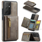 DG.MING M5 Series Zip RFID Multi Card Detachable Leather Phone Case