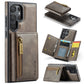 DG.MING M5 Series Zip RFID Multi Card Detachable Leather Phone Case