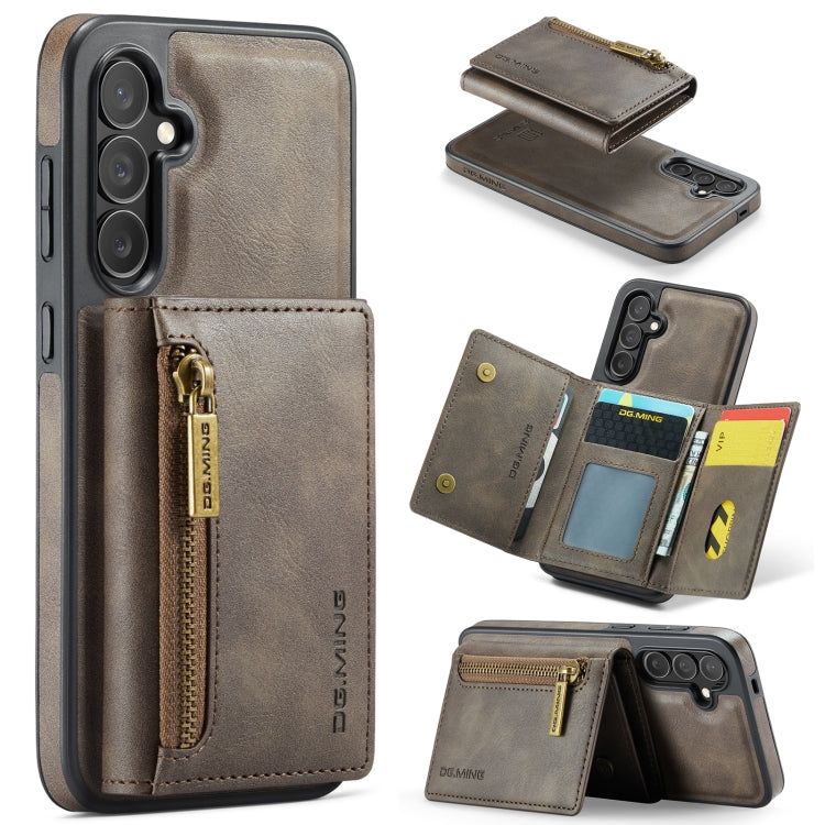 DG.MING M5 Series Zip RFID Multi Card Detachable Leather Phone Case