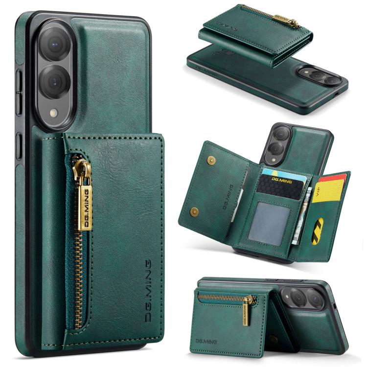 DG.MING M5 Series Zip RFID Multi Card Detachable Leather Phone Case