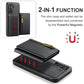 DG.MING M5 Series Zip RFID Multi Card Detachable Leather Phone Case
