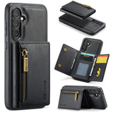 DG.MING M5 Series Zip RFID Multi Card Detachable Leather Phone Case