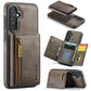 DG.MING M5 Series Zip RFID Multi Card Detachable Leather Phone Case